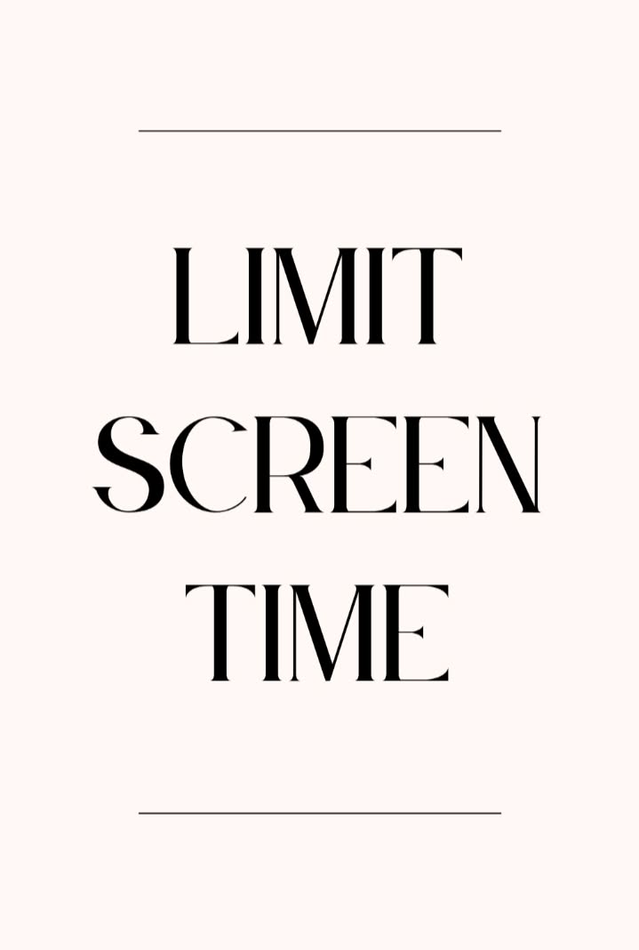 Limit Screen Time Reminder Graphic