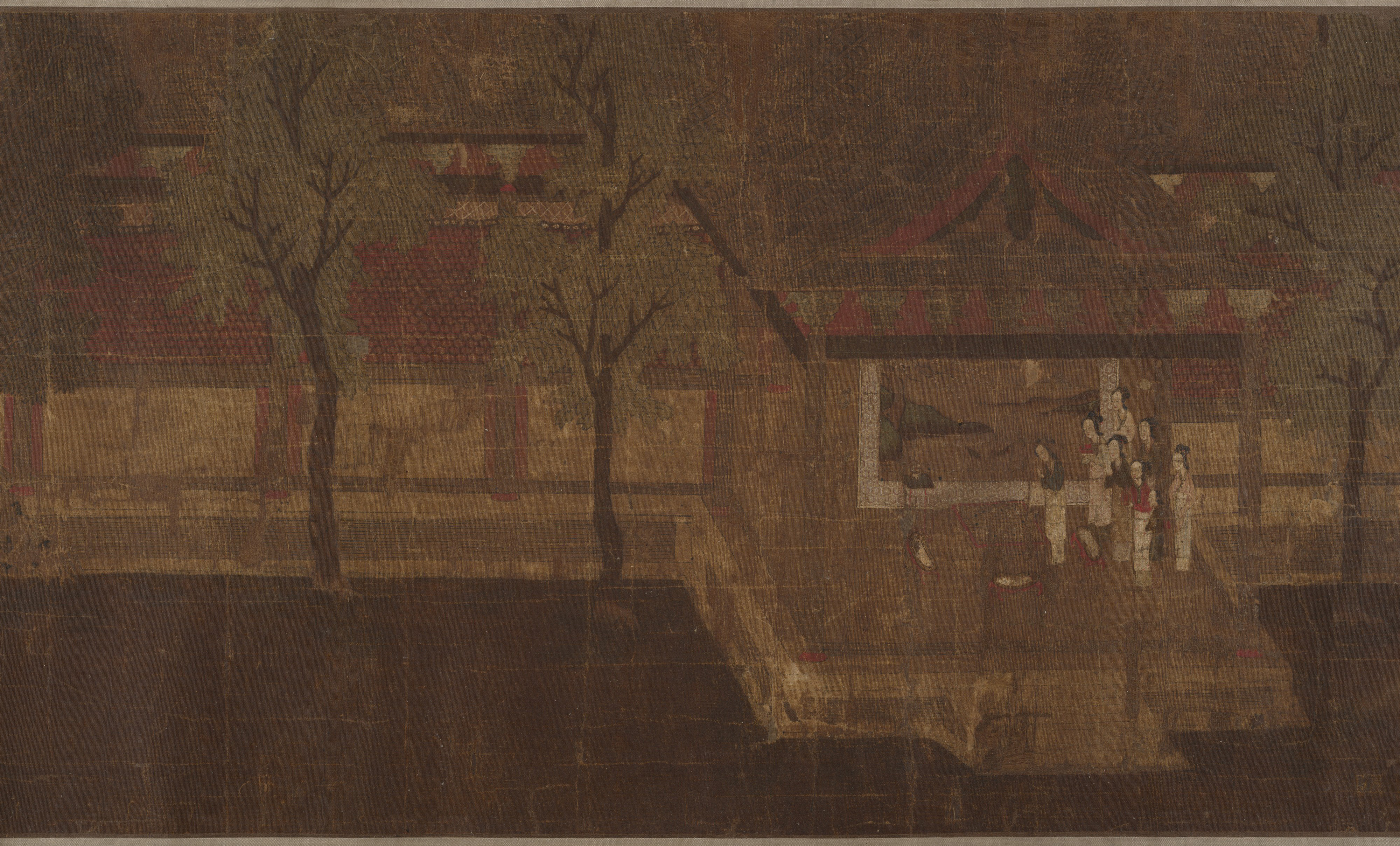 Ancient Chinese Courtyard Figure Painting