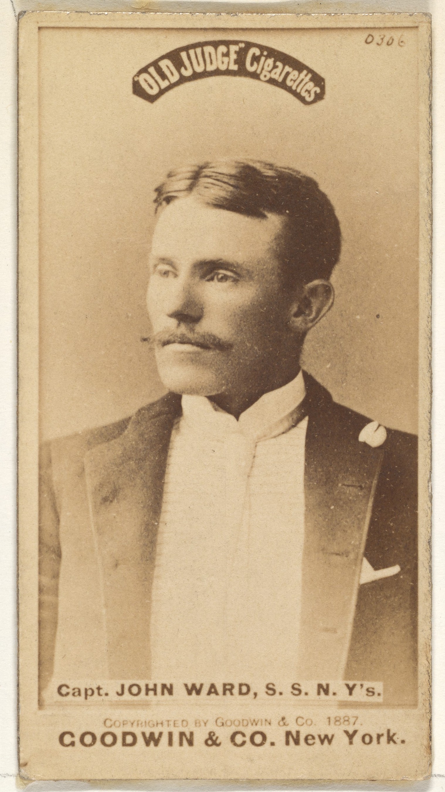 1887 Old Judge Cigarette Card of John Ward