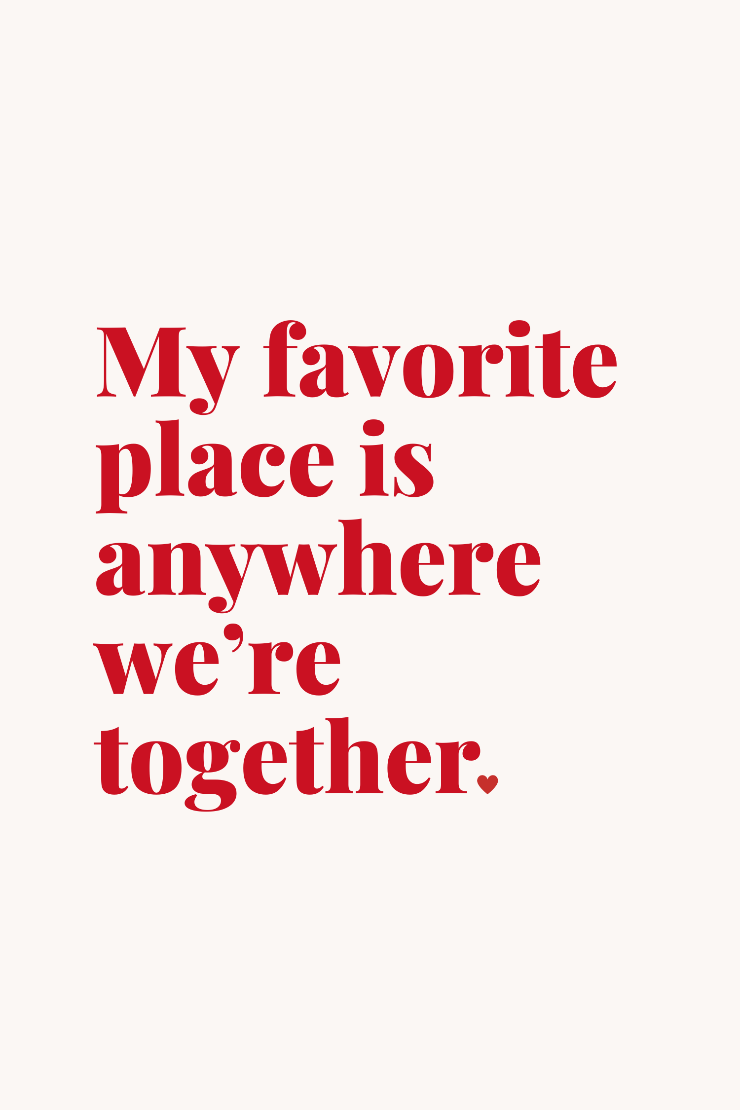 Romantic Love Quote Text Design