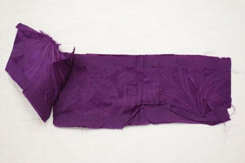 Purple Patterned Fabric Fragment