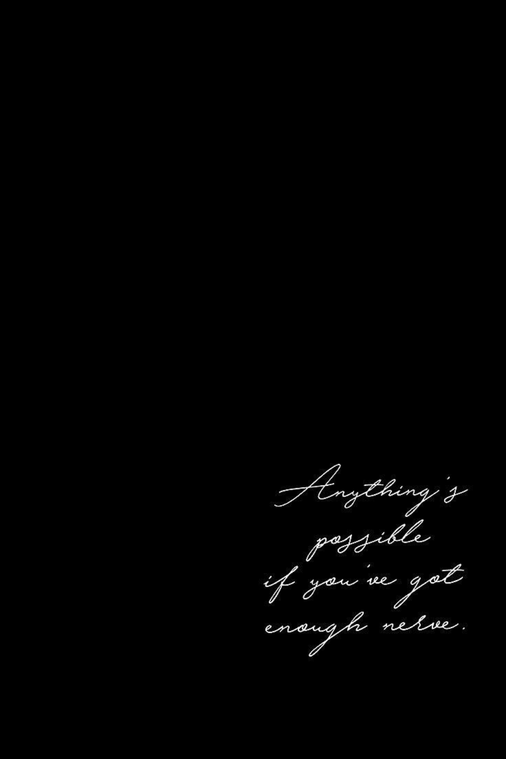 Inspirational Quote on Black Background