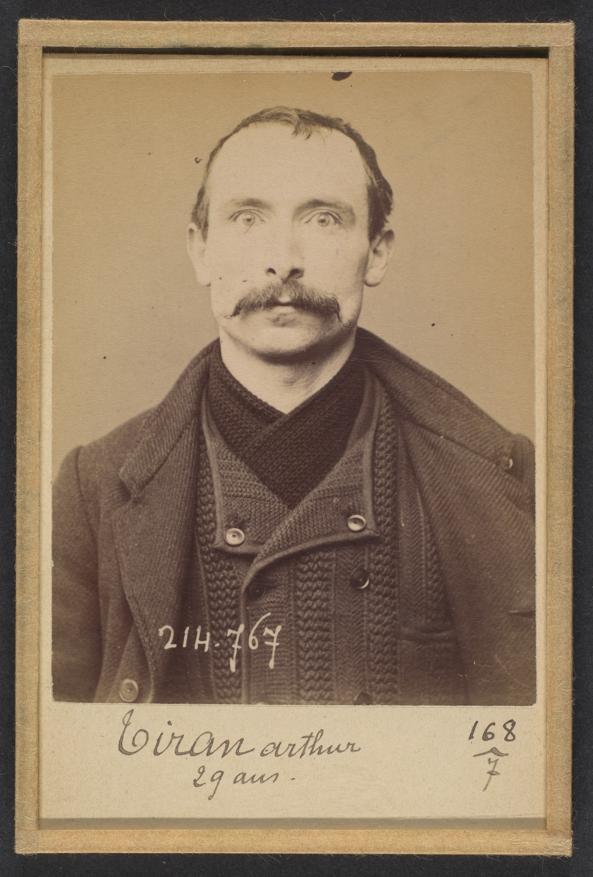 19th Century Mugshot of Arthur Viran