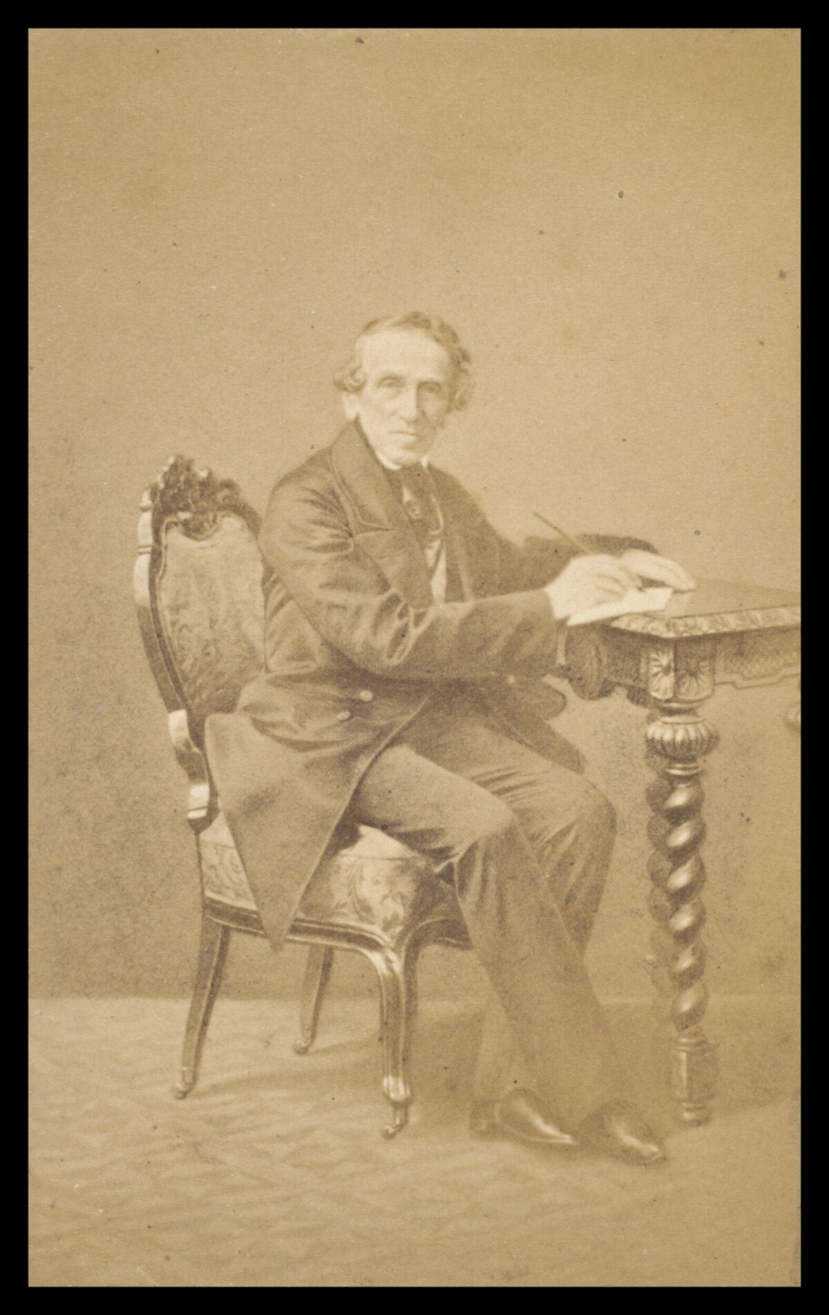 Victorian Gentleman Writing at Desk