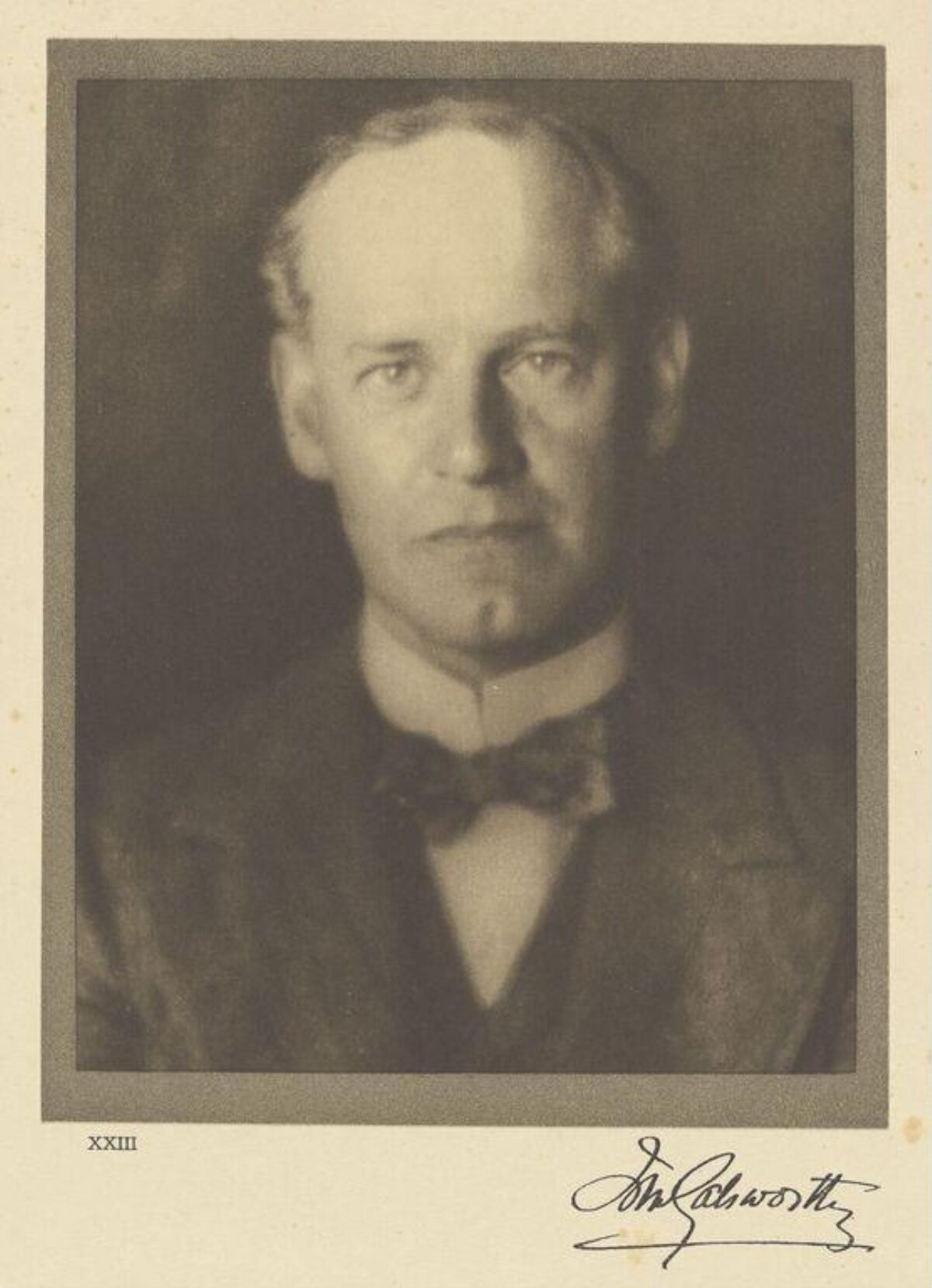 Vintage Signed Portrait of John Galsworthy