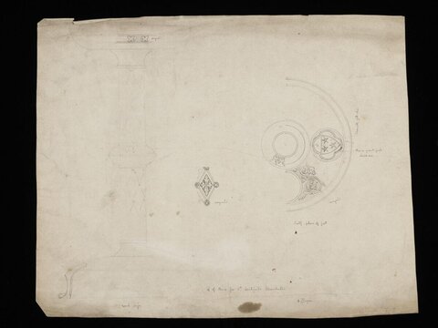 Gothic Architectural Detail Pencil Sketch