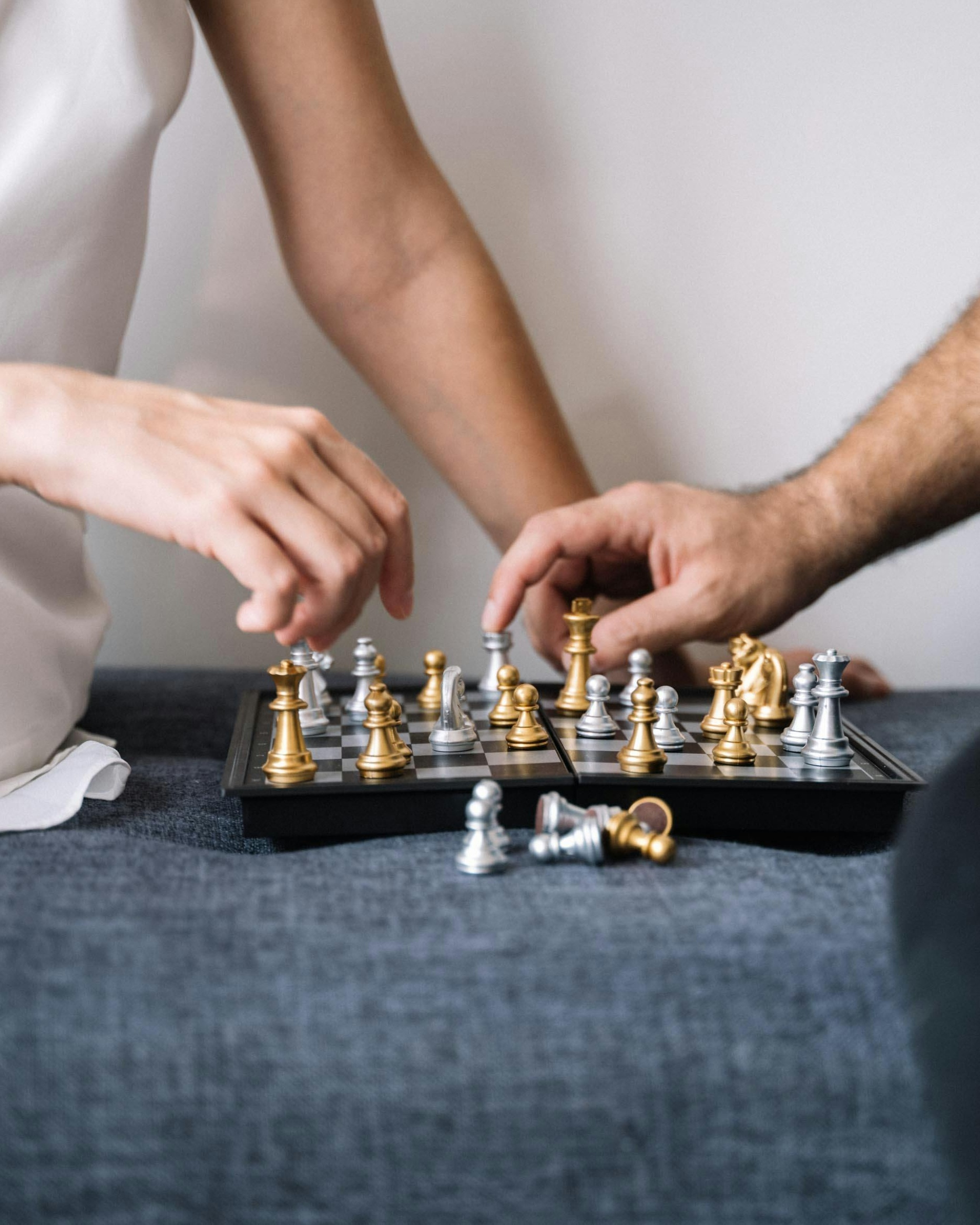 Two People Playing Chess