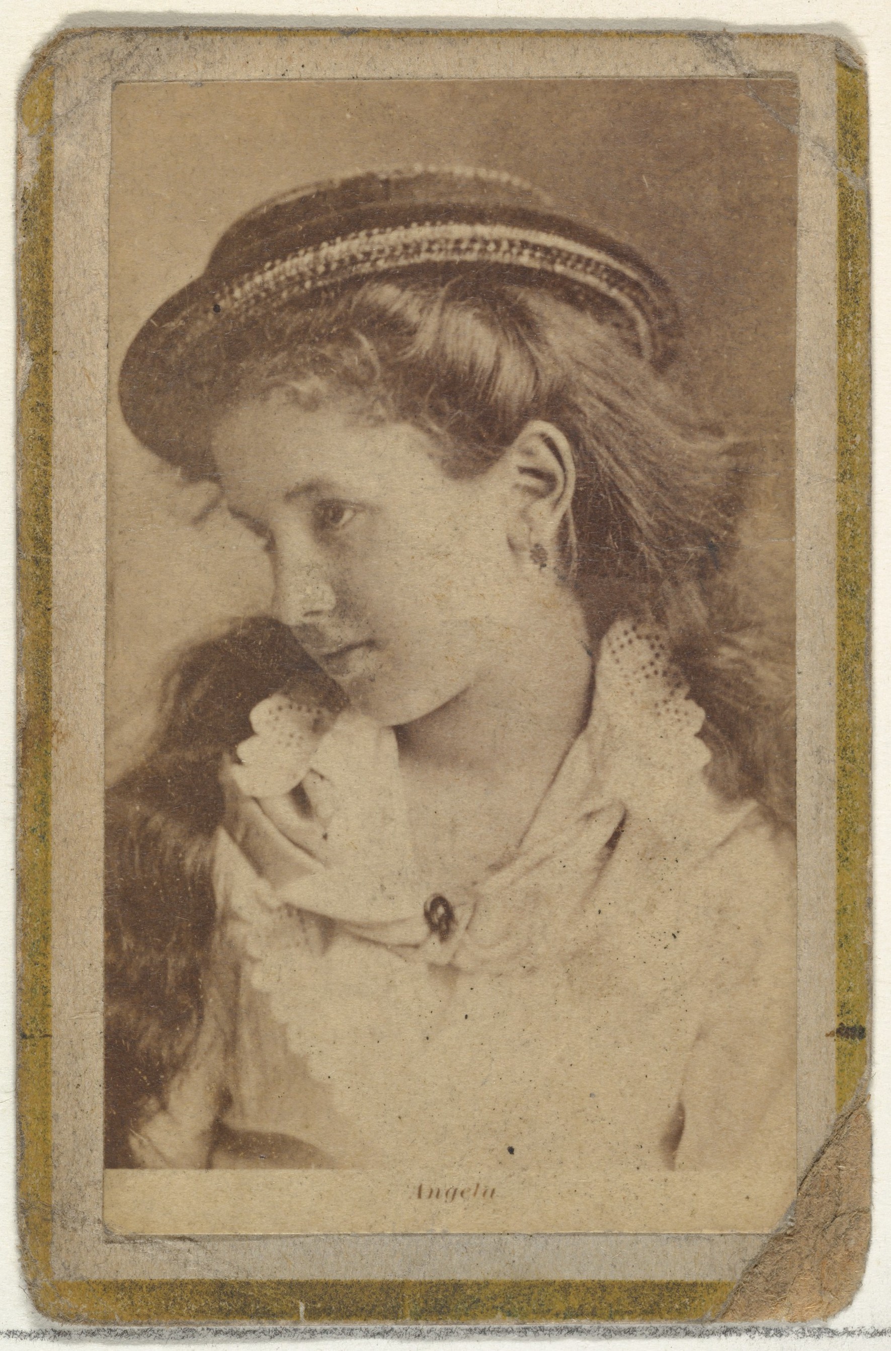 Vintage Portrait of Young Woman Angela
