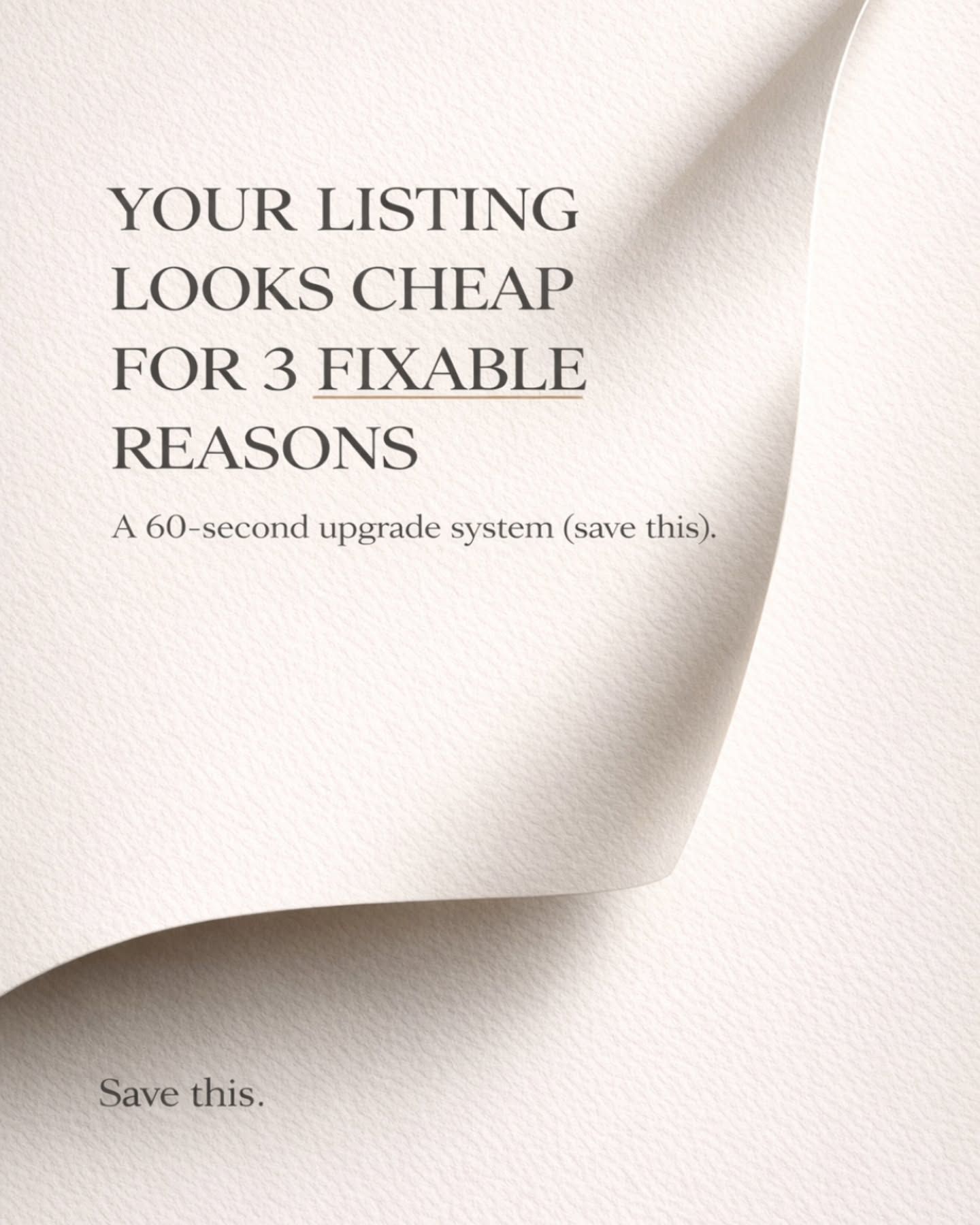 Tips to Upgrade Cheap Looking Listings