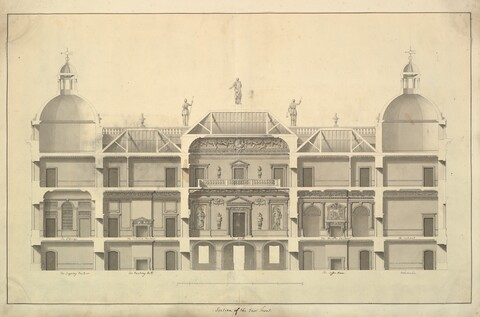 East Front Architectural Section Drawing