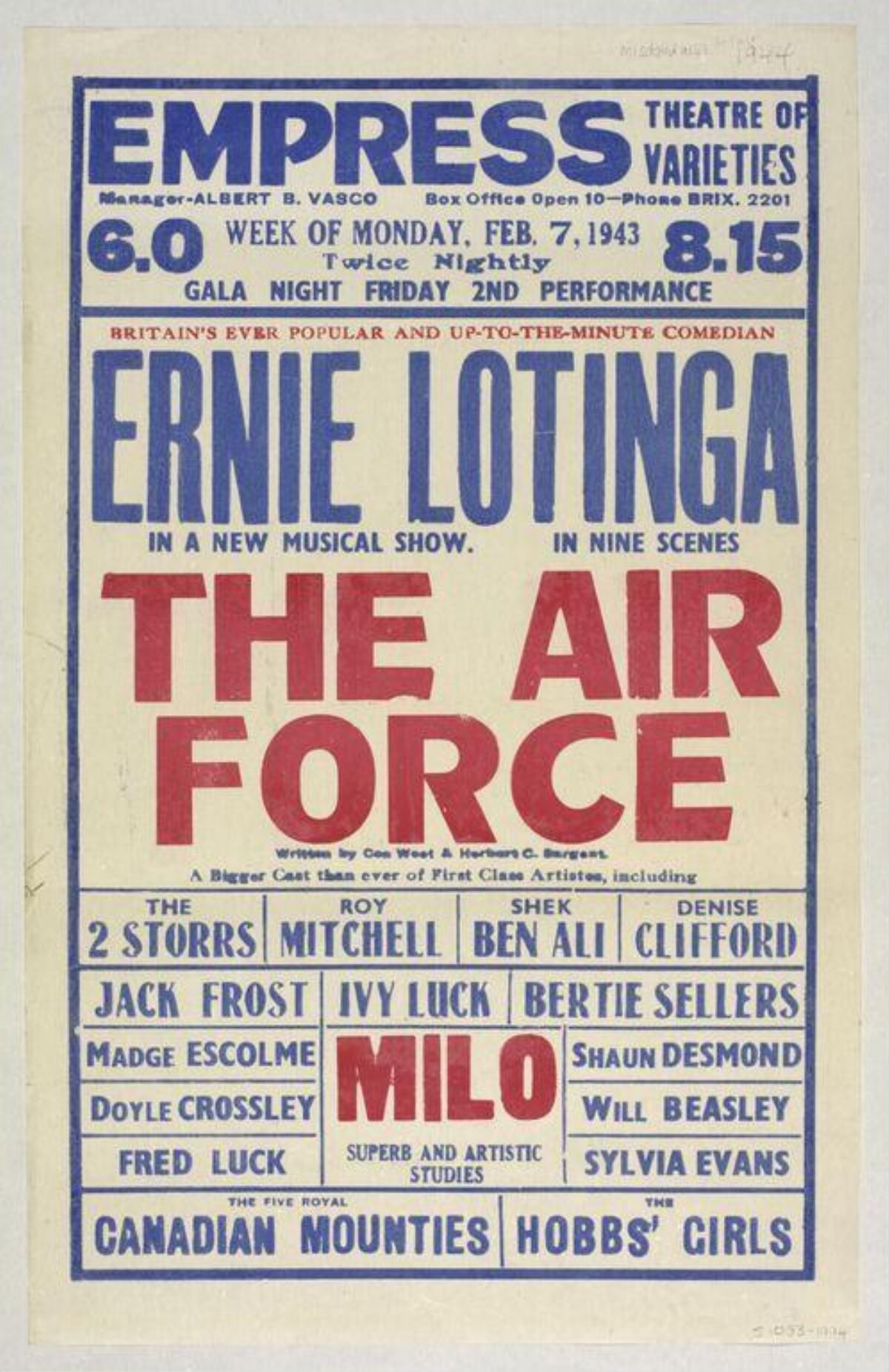 1943 The Air Force Musical Poster