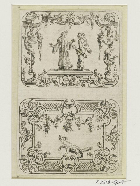 Two Antique Decorative Panel Engravings