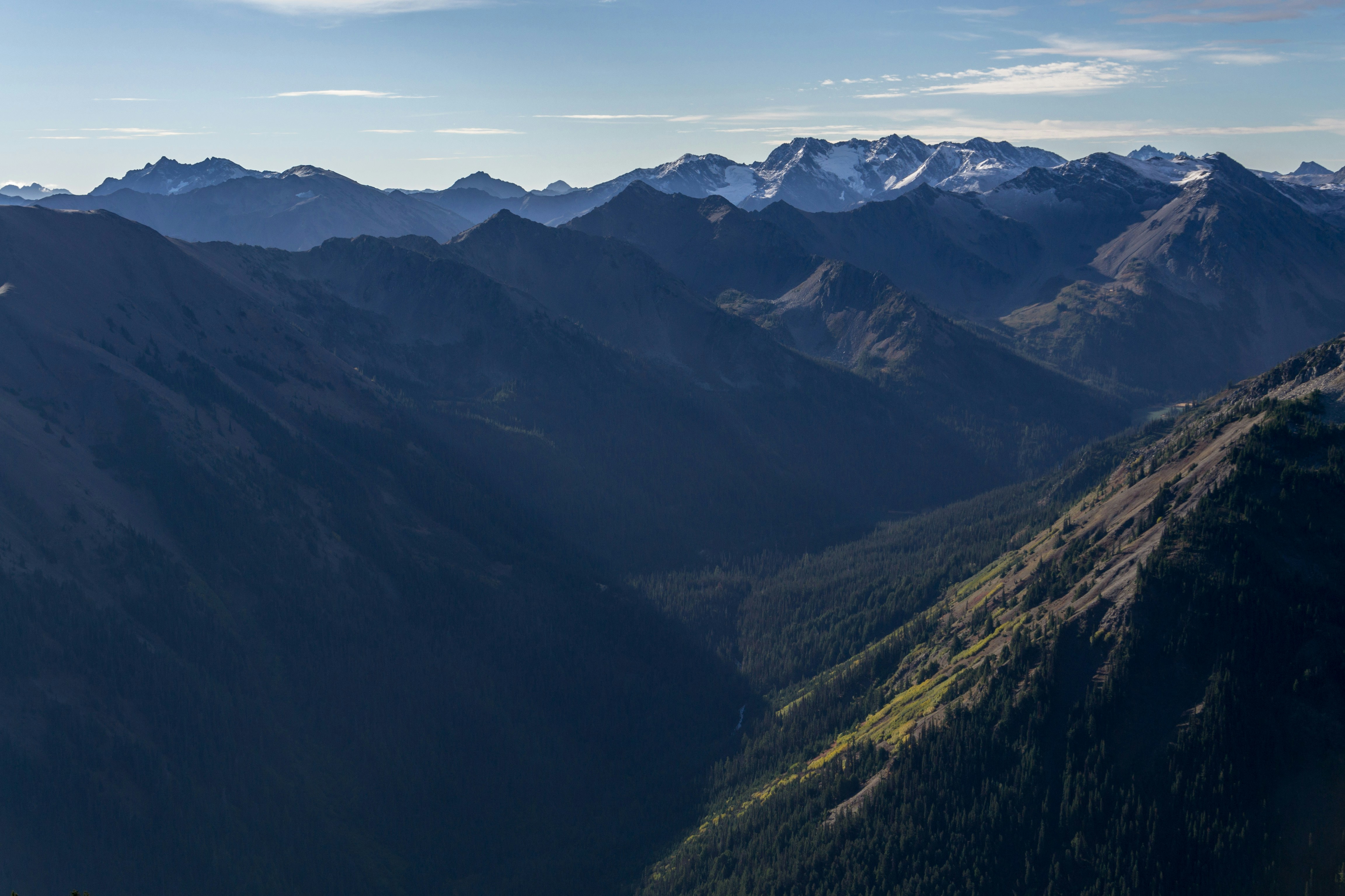 Layered Mountain Valley Landscape