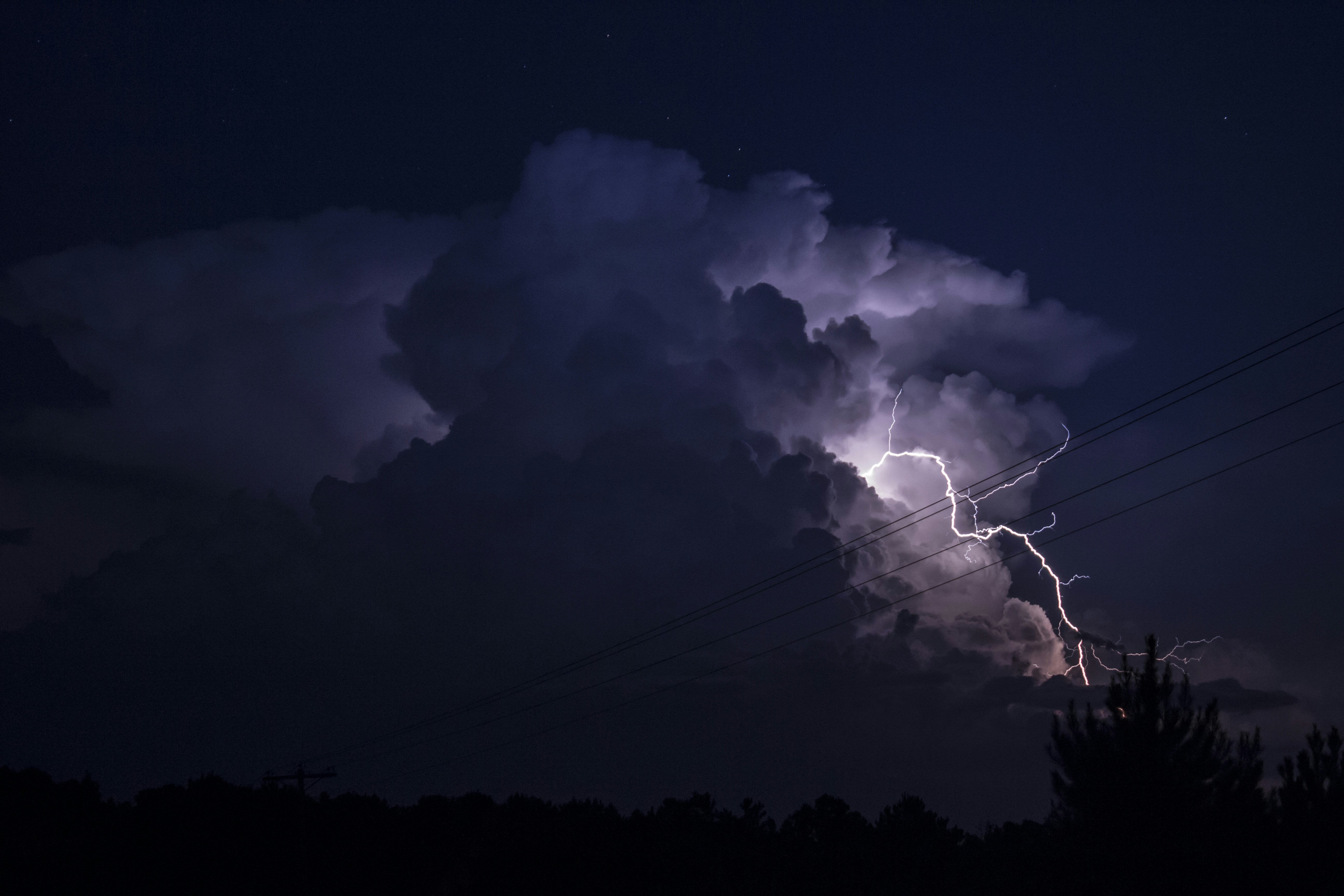 Night Thunderstorm With Lightning