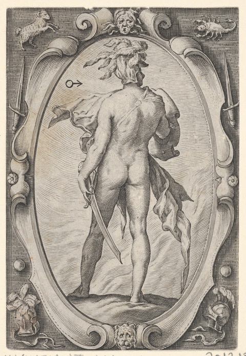 Engraving of the God Mars