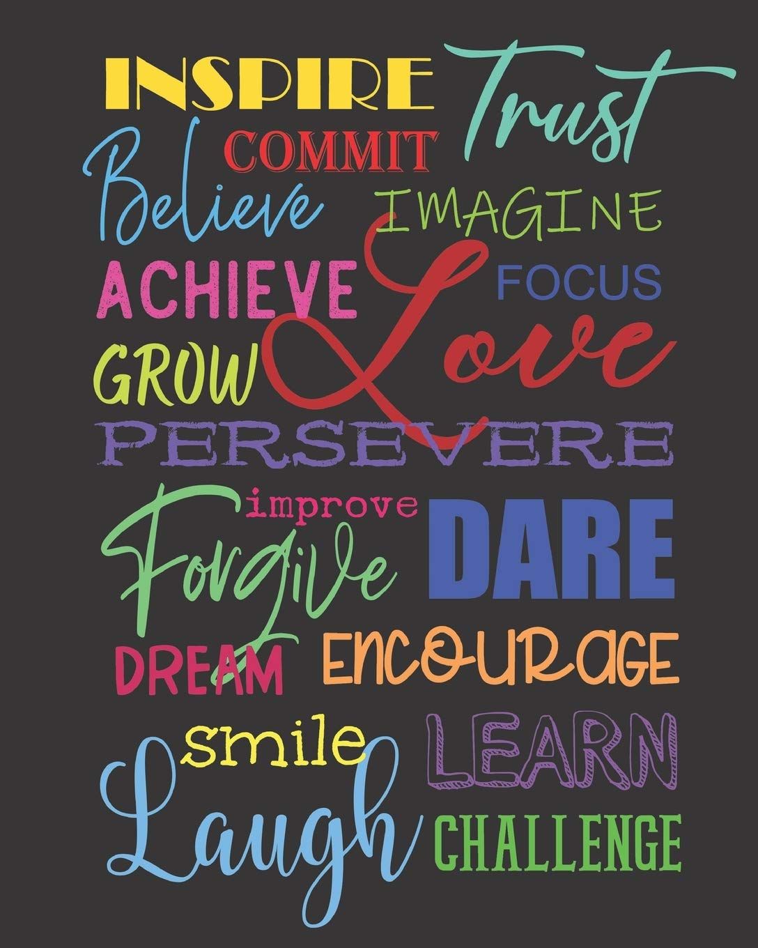 Colorful Positive Motivational Words