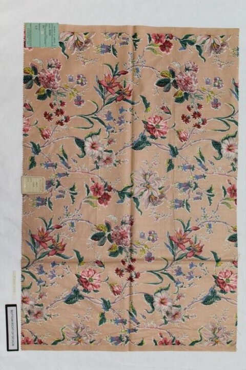 Vintage Floral Printed Fabric Sample
