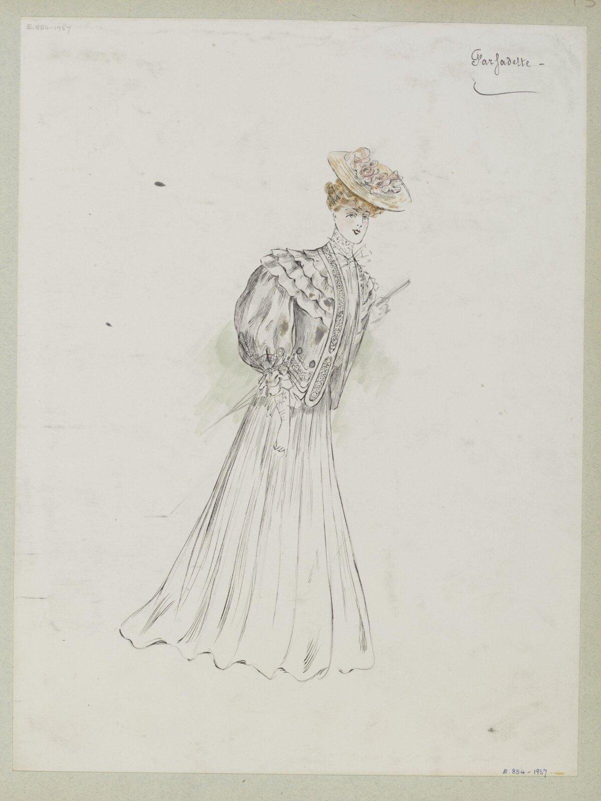 Vintage Women's Fashion Sketch