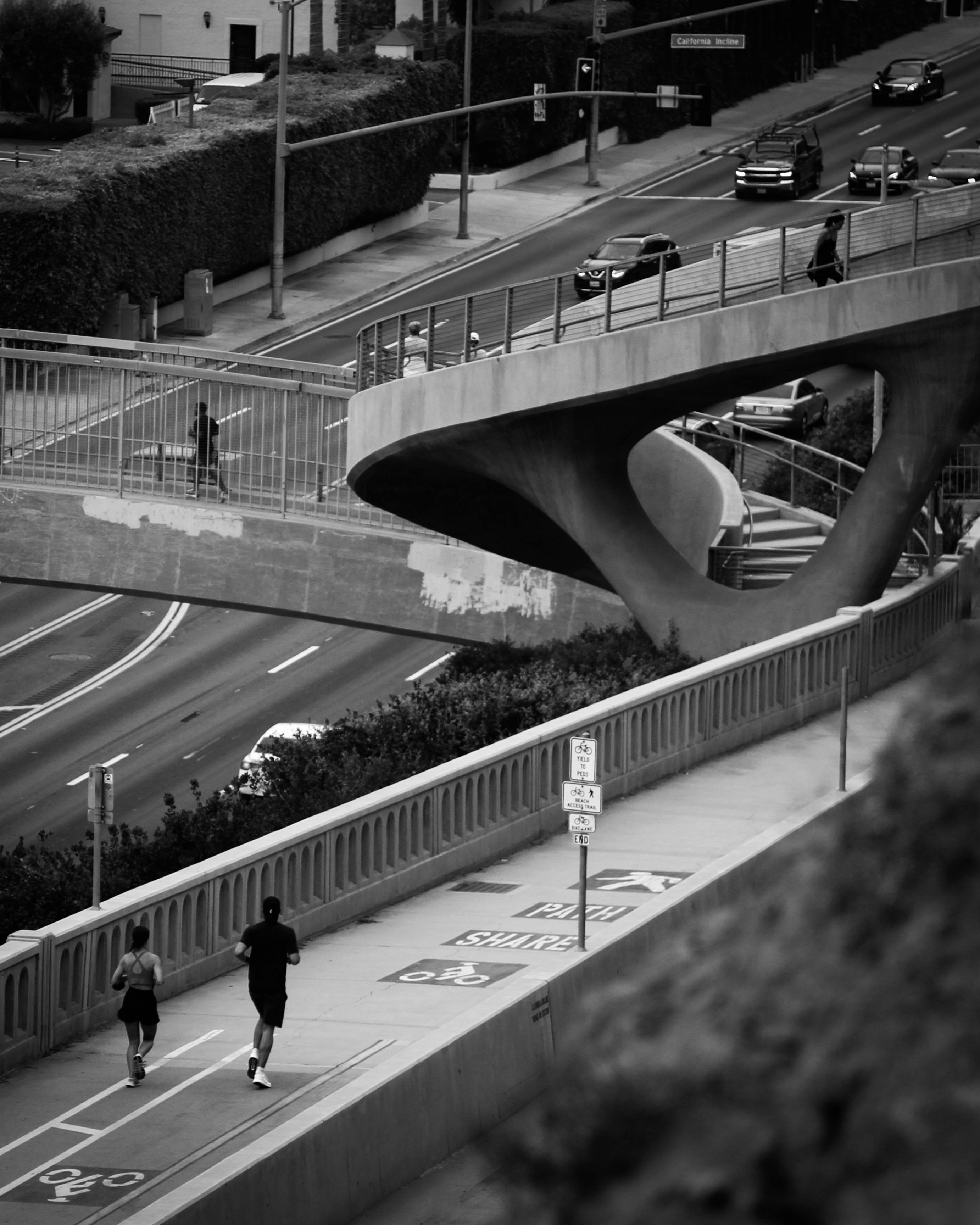 Two Joggers on Urban Shared Path
