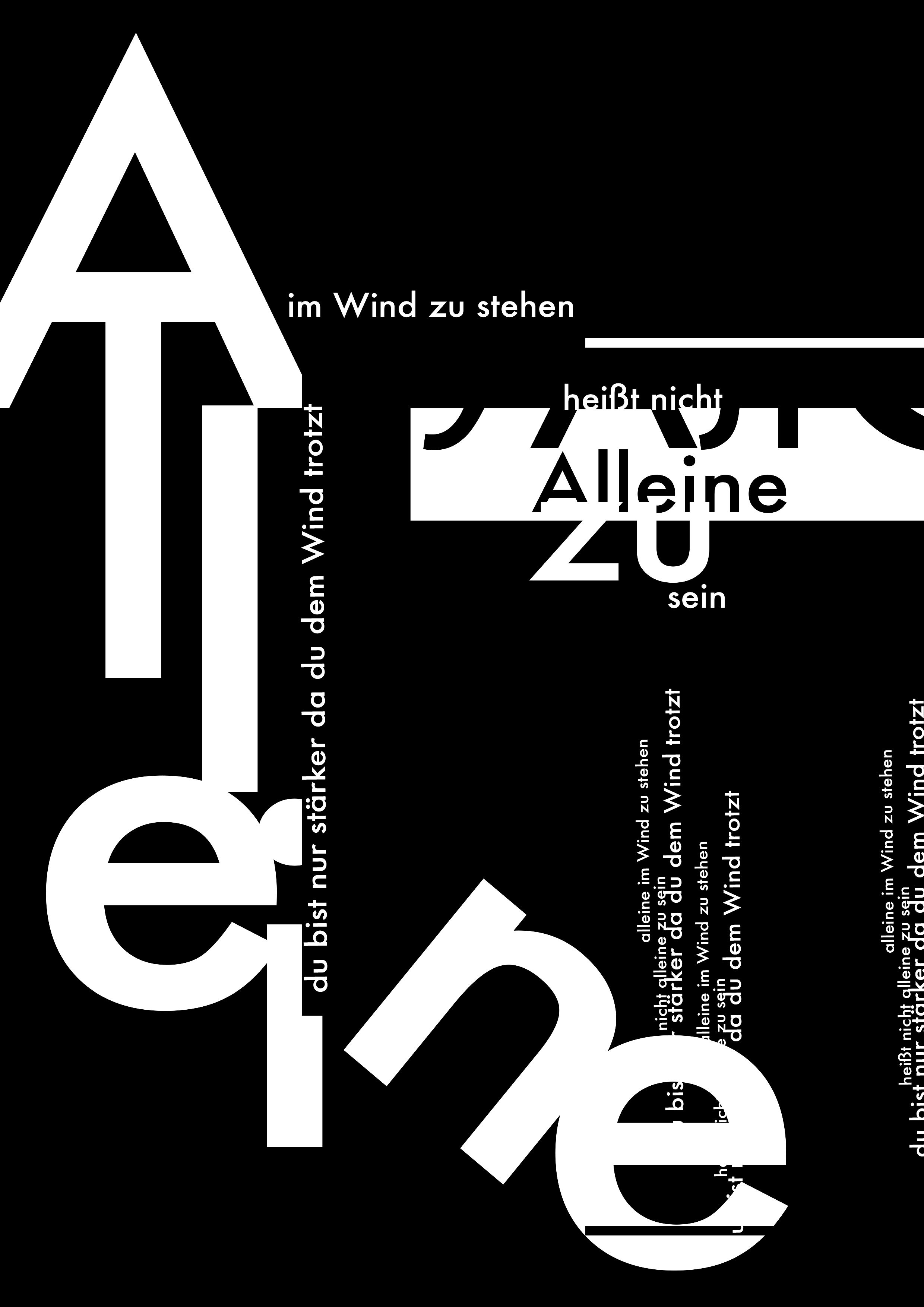 German Typographic Quote Poster