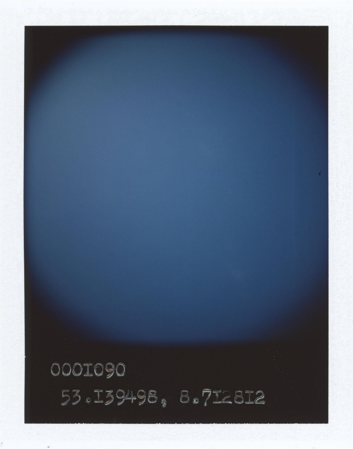 Blue Sky with Coordinate Text