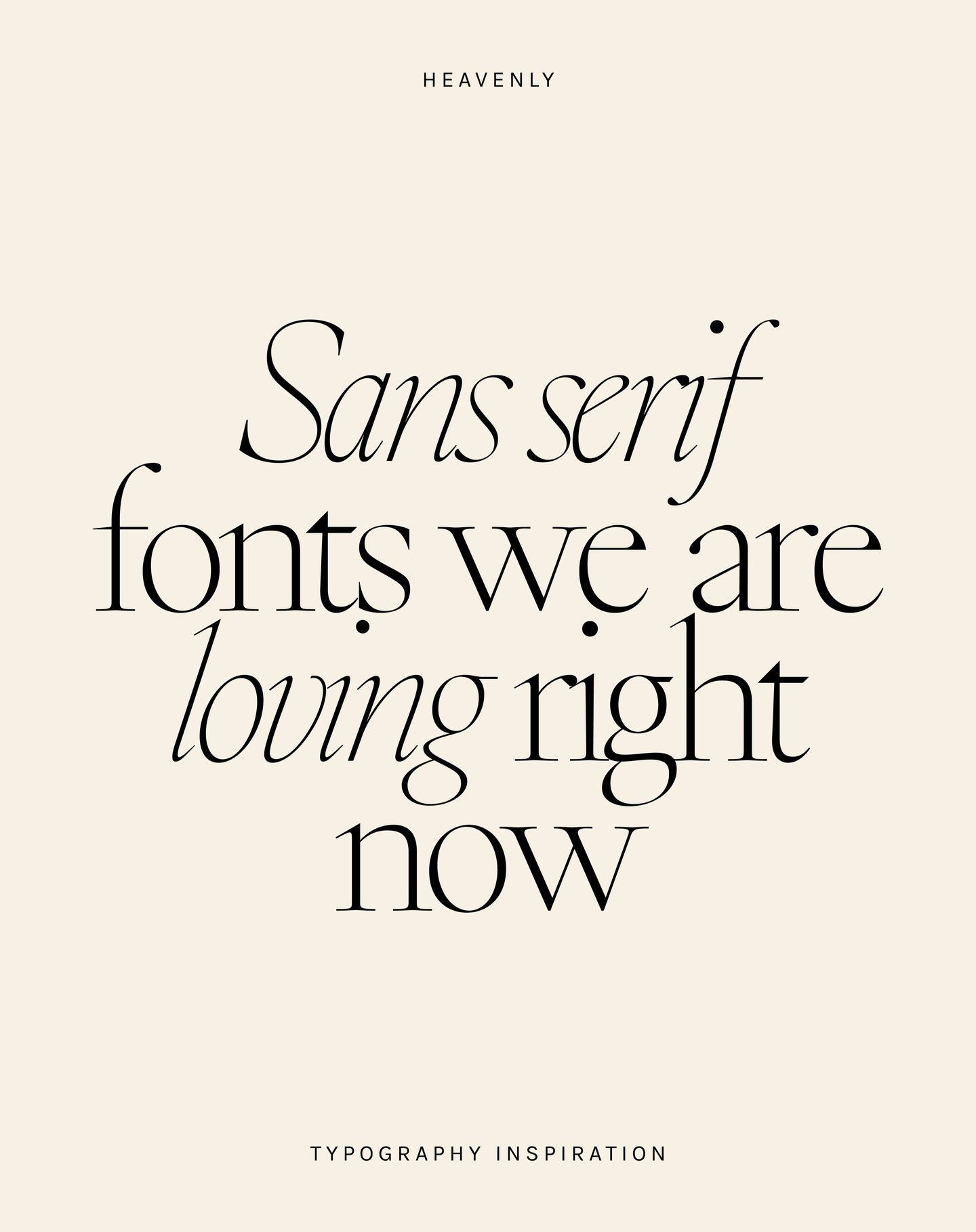 Sans Serif Font Typography Inspiration