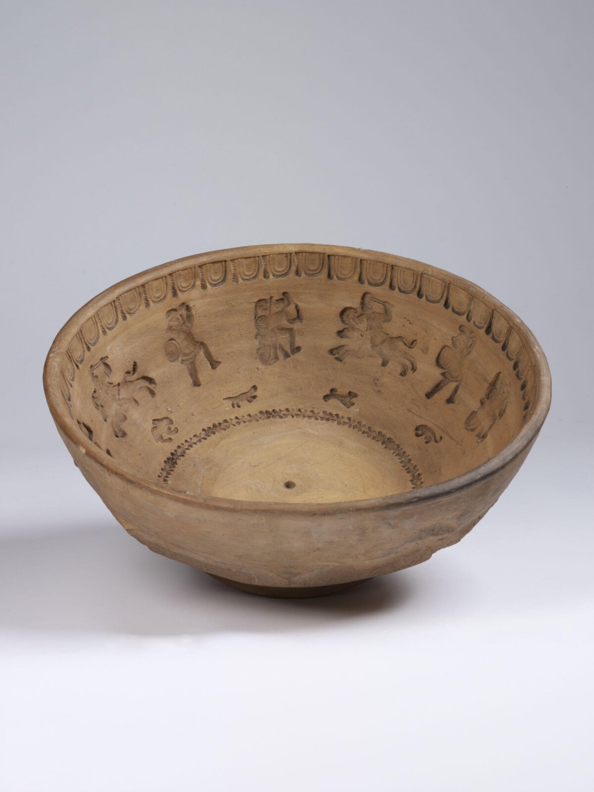 Ancient Carved Pottery Bowl