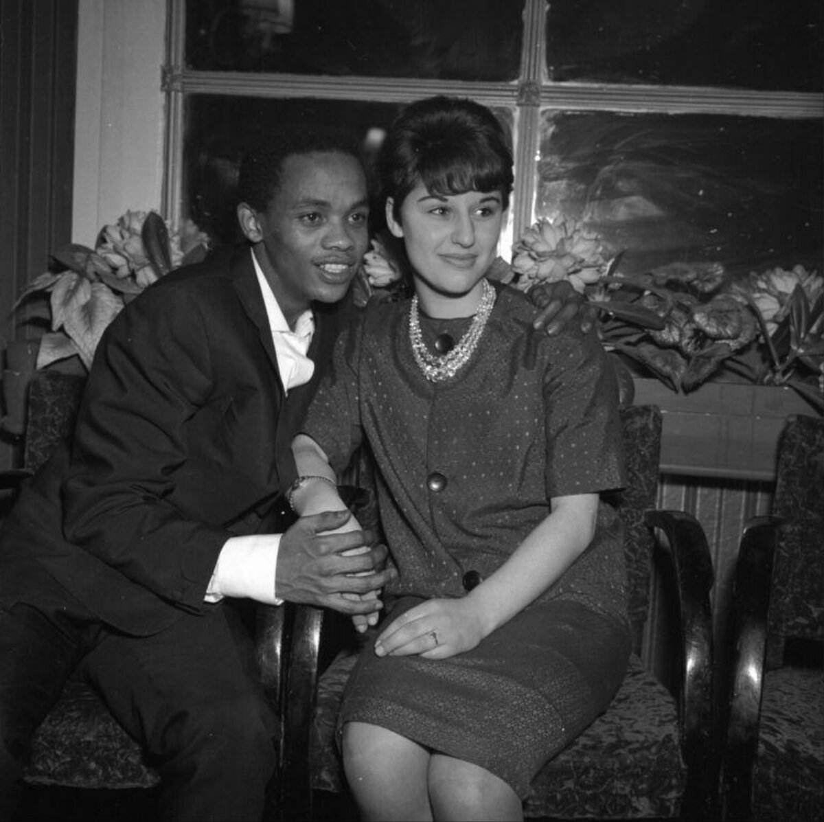 Vintage Interracial Couple Portrait