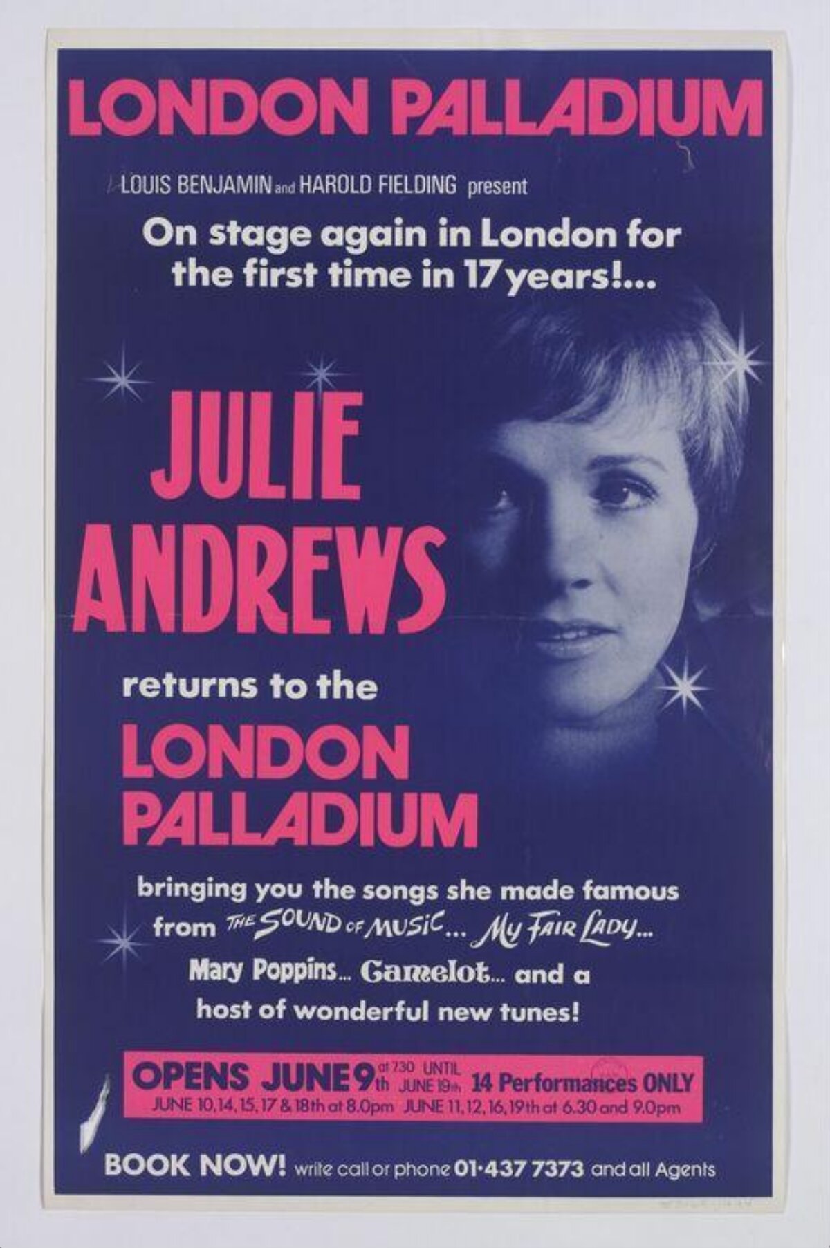 Julie Andrews London Palladium Concert Poster