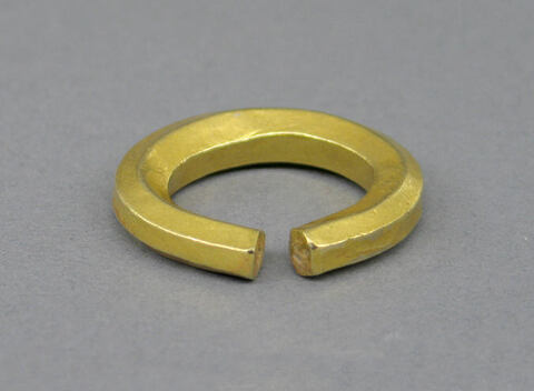 Golden Open C-shaped Metal Ring