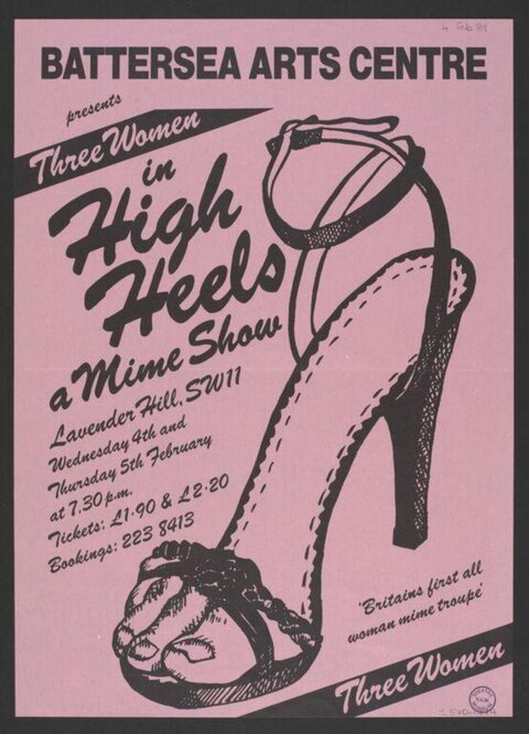 Three Women In High Heels Mime Show Poster