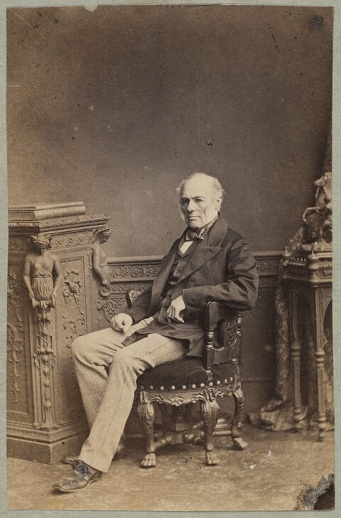 Vintage Portrait of Seated Elderly Gentleman