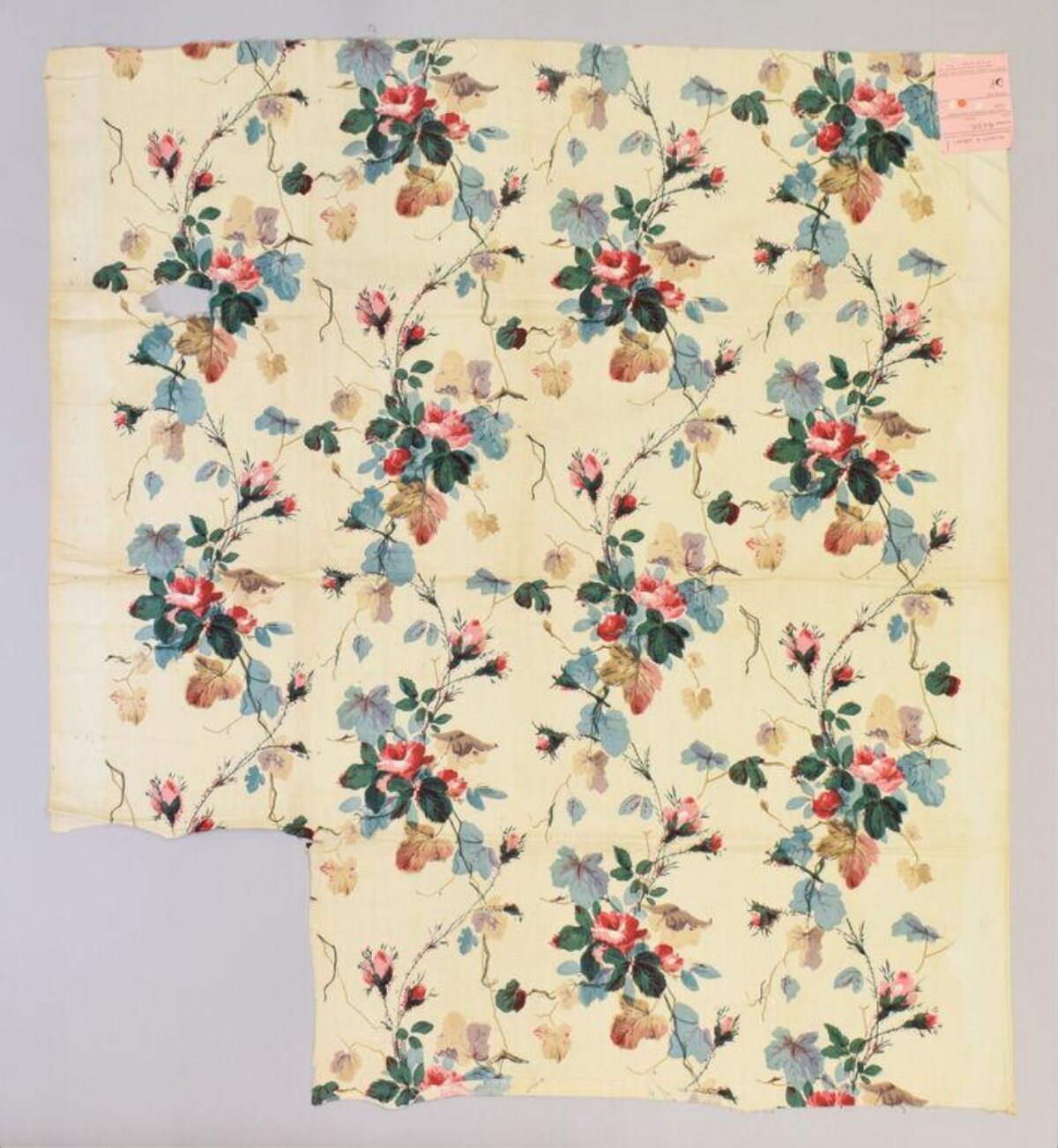 Vintage Floral Patterned Fabric Sample