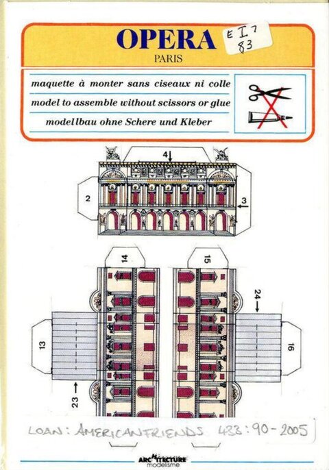 Paris Opera Paper Model Sheet