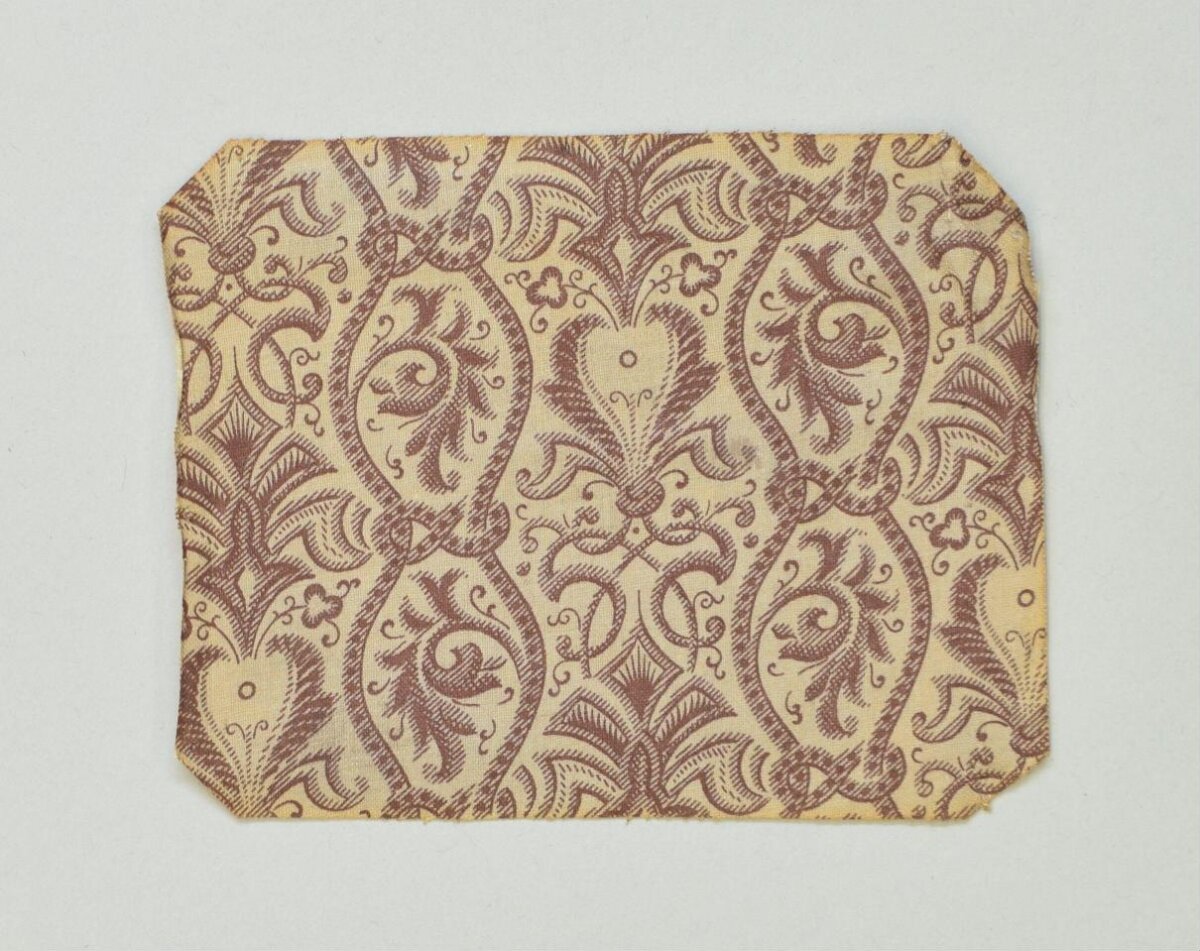 Vintage Damask Pattern Fabric Swatch