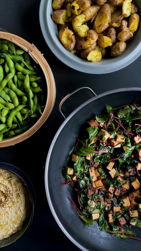 Assortment of Healthy Plant-Based Dishes