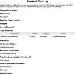 Personal Time Log
