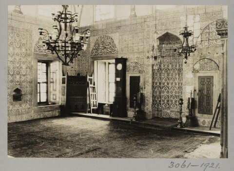 Vintage Mosque Prayer Hall Interior