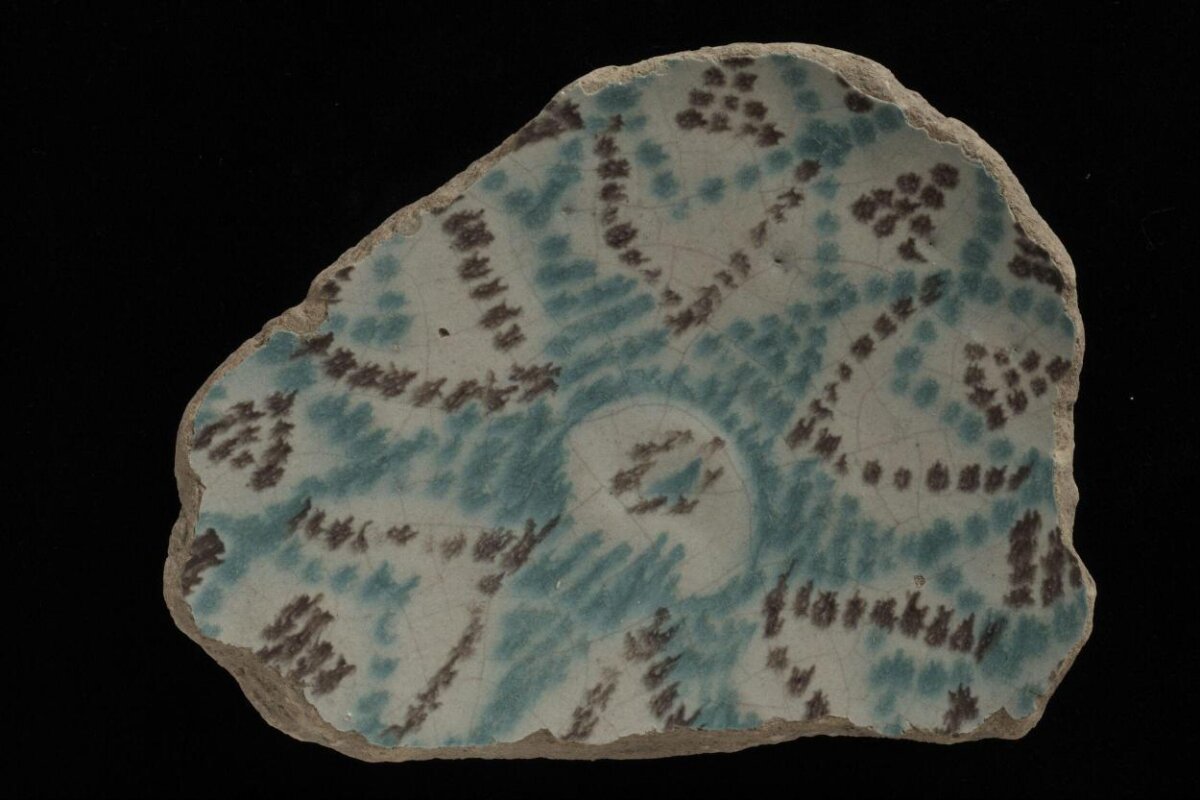 Ancient Glazed Pottery Fragment