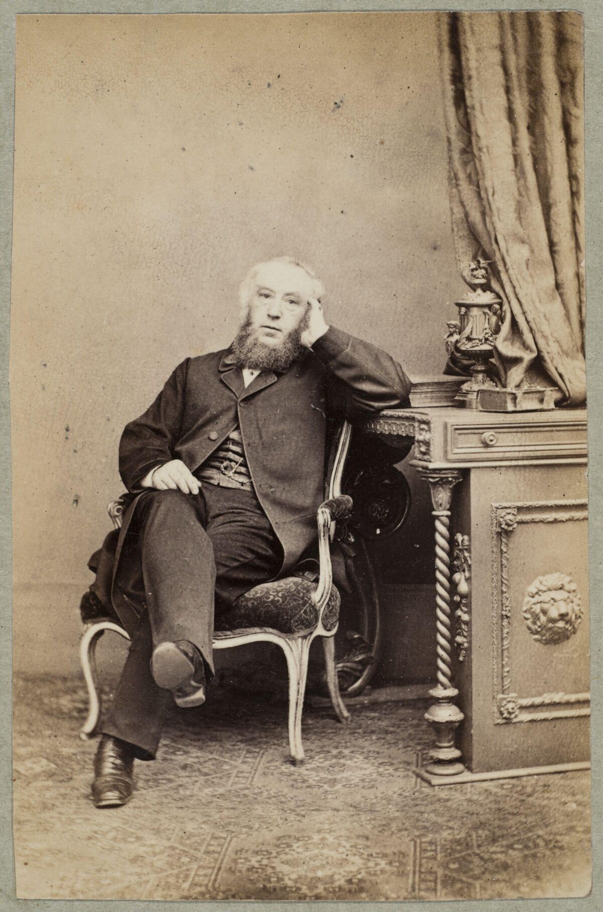 Vintage Portrait of Seated Elderly Man