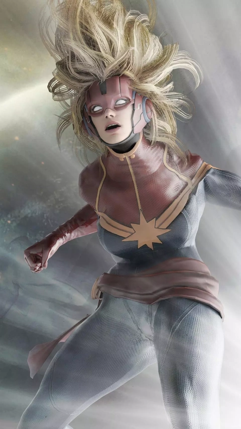 Stylized Captain Marvel Art
