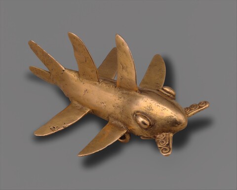 Ancient Golden Flying Fish Ornament