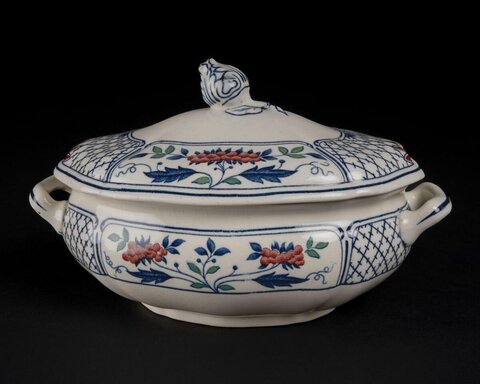 Floral Patterned Ceramic Covered Tureen