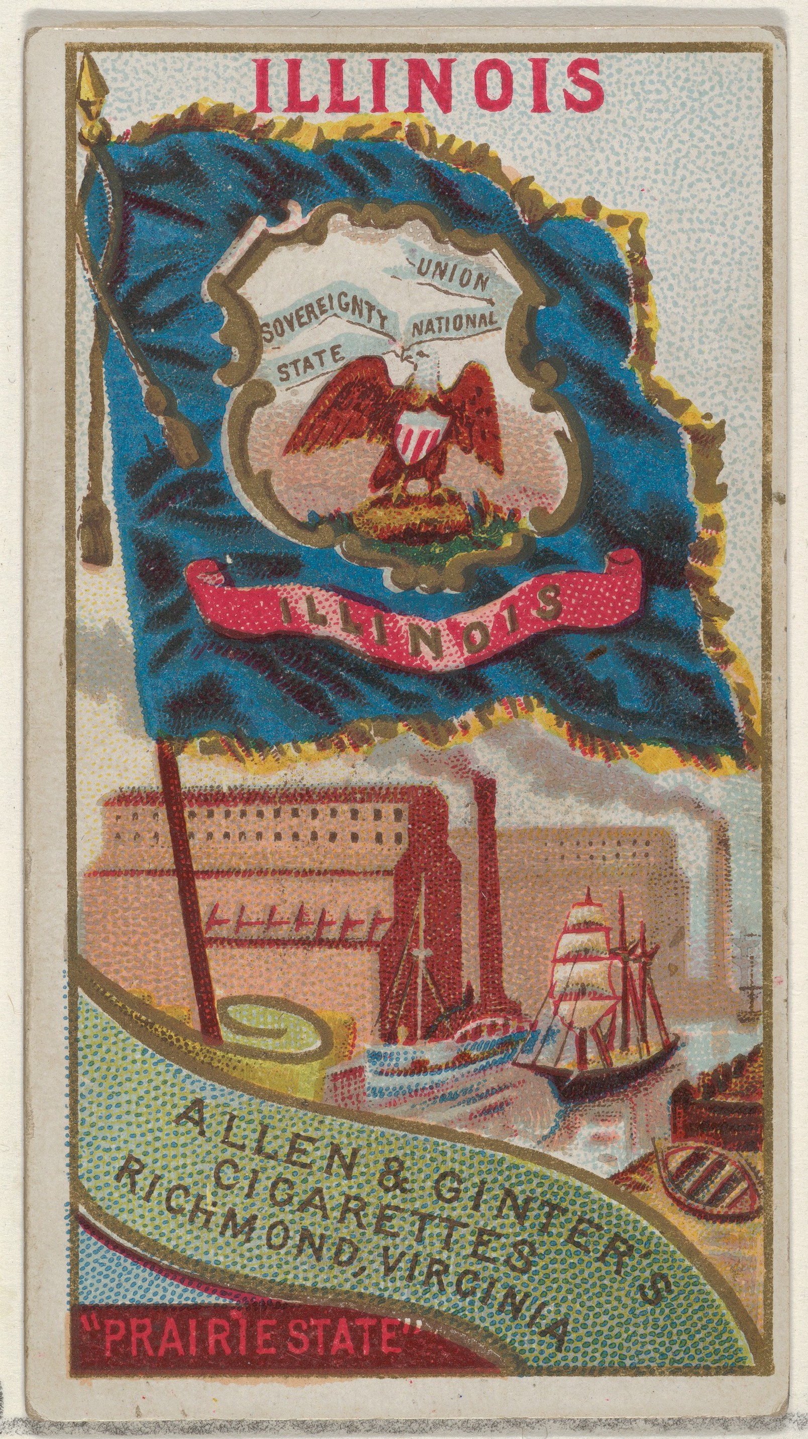 Vintage Illinois State Cigarette Card