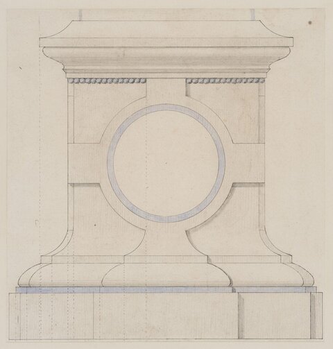 Architectural Drawing of Stone Pedestal