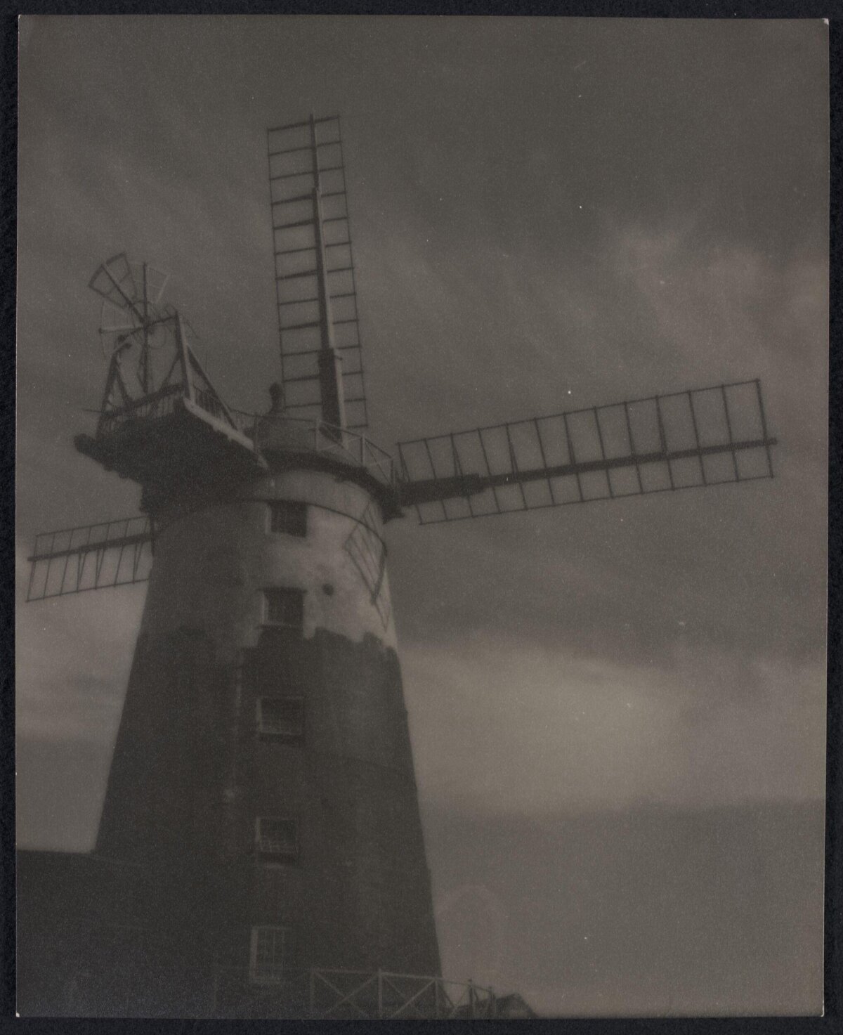 Low Angle View of Old Windmill