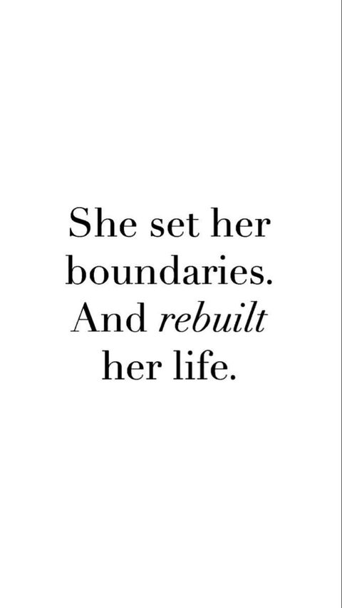 Motivational Quote on Boundaries and Rebuilding Life