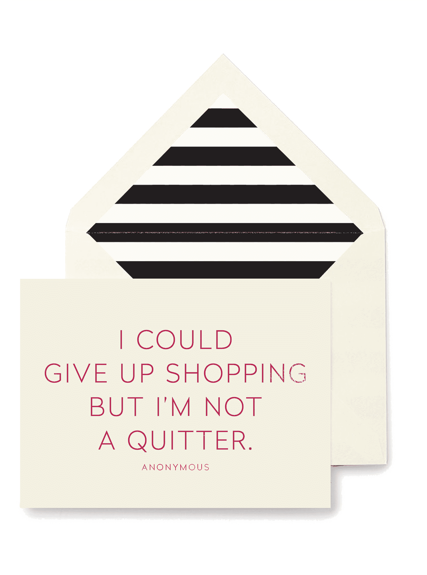 Humorous Shopping Quote Greeting Card