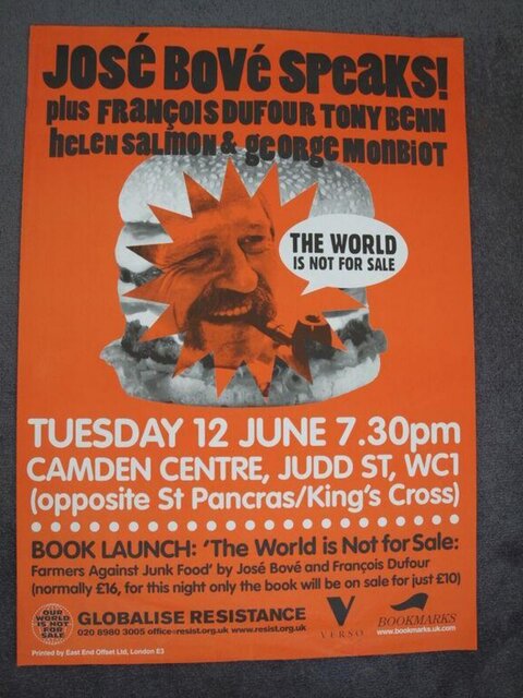 José Bové Speaking Event Poster