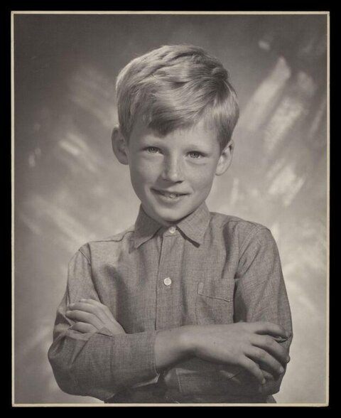 Vintage Studio Portrait of a Young Boy